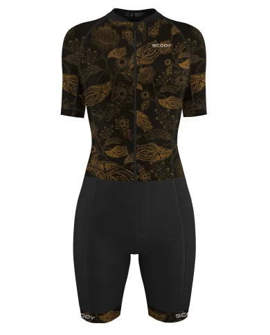 Botanic Bronze 3/4 Zip Women's Aero Triathlon Suit | Triathlon Gear