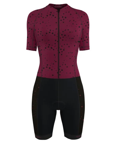Stardust Berry 3/4 Zip Women's Aero Triathlon Suit | Triathlon Gear