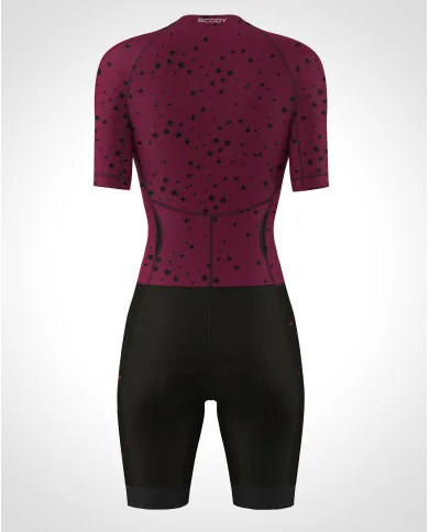 Stardust Berry 3/4 Zip Women's Aero Triathlon Suit | Triathlon Gear