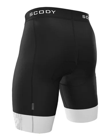 Black Cycle Shorts with white cuffs - Men