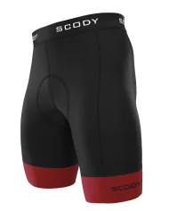 Black Cycle Shorts with Mars Red cuffs - Men
