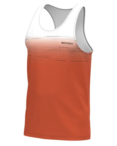 Ochre Orange Transition Run Singlet, Ultra Lightweight - Men | Running Singlet