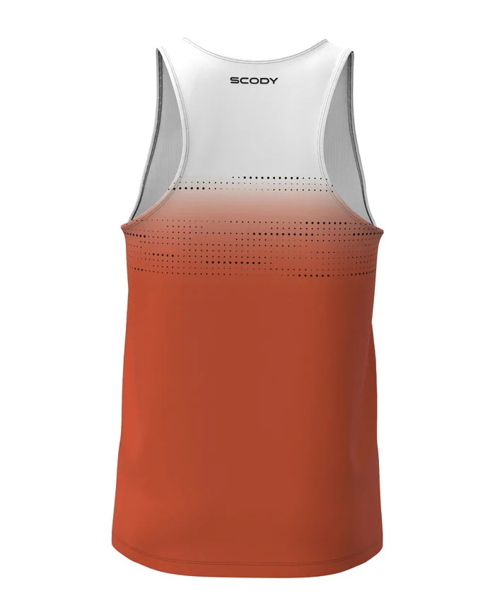 Ochre Orange Transition Run Singlet, Ultra Lightweight - Men | Running Singlet