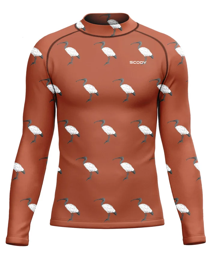 Bin Chicken, Ochre Men's Surf Rashie, UPF50+ | Beach Wear