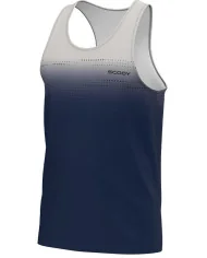 Navy to Antique Grey Transition Run Singlet, Ultra Lightweight - Men | Running Singlet