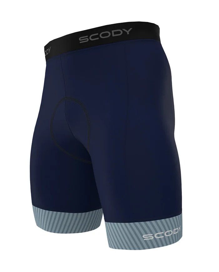 Navy Cycle Shorts with Quilted Cuffs | made in Australia