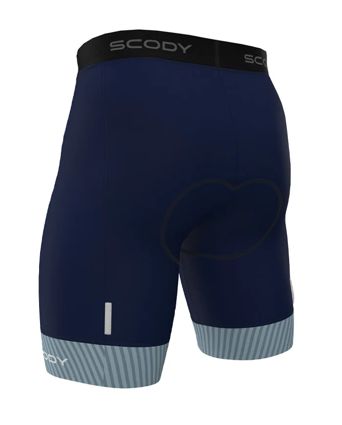 Navy Cycle Shorts with Quilted Cuffs | made in Australia