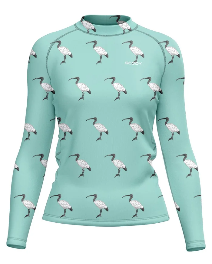 Bin Chicken, Mint Women's Surf Rashie, UPF50+ | Beach Wear