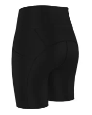 Pure Black Medium Rise Tights | Running Gear
