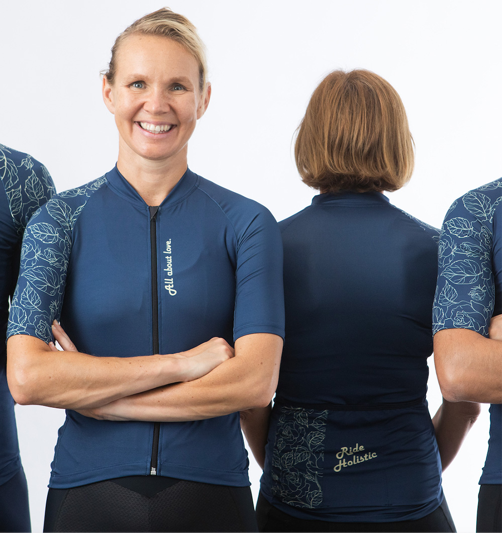 Navy Cycling jersey for Women | Cycle Jersey Made in Australia