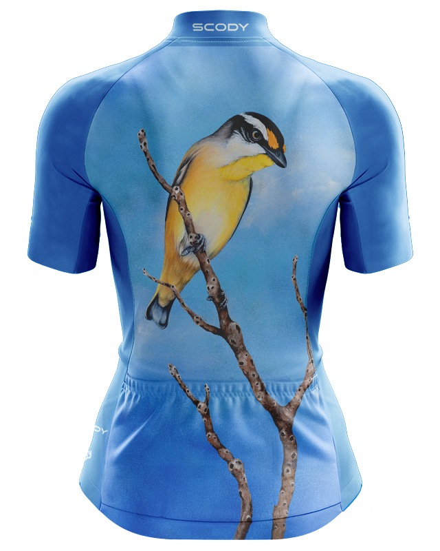 Pardalote Bird on a Blue Cycle Jersey