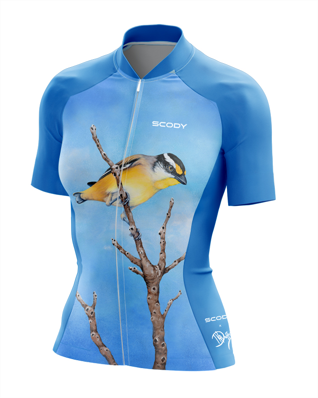 Pardalote Bird on a Blue Cycle Jersey