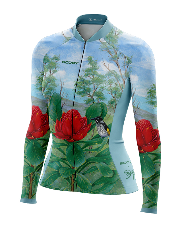 Waratah on Australian Landscape Cycle Jersey
